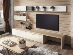 Living room light wood photo