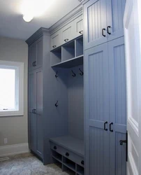 Gray blue hallway photo