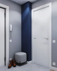 Gray blue hallway photo