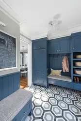 Gray blue hallway photo
