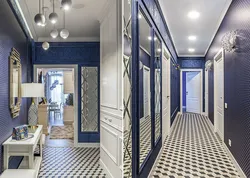 Gray blue hallway photo
