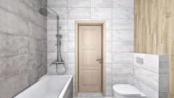 Laying porcelain tiles bathroom photo