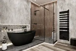 Laying porcelain tiles bathroom photo