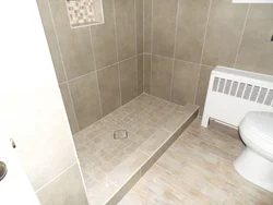 Laying porcelain tiles bathroom photo