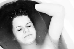Photo in the bath portrait