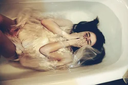 Photo in the bath portrait