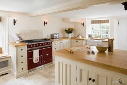 Country kitchen countertop photo