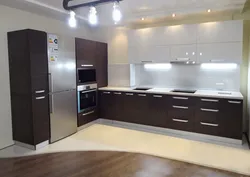 Kitchen matte brown photo