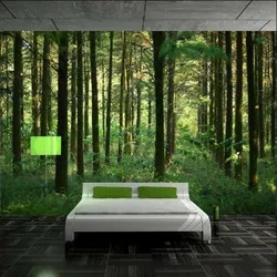 Bedroom in nature photo
