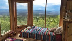 Bedroom in nature photo