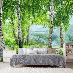 Bedroom in nature photo