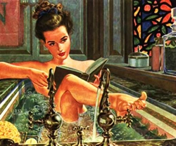Ванна из книг фото