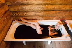 Bath made of books photo