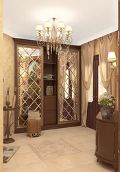 Photo of a hallway with bronze
