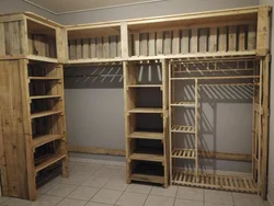 Photo of walk-in closets in garage