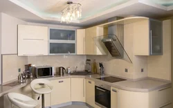 Угловая кухня ваниль фото