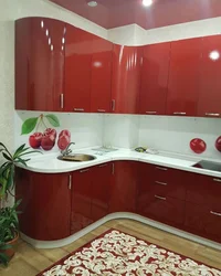 Kitchen corner photo red