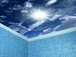 Clouds in the bathroom photo