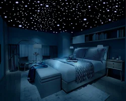 Photo of bedroom at night