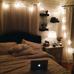 Photo of bedroom at night