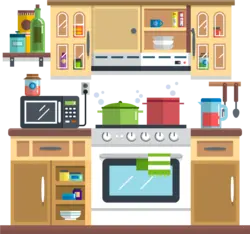 Cartoon kitchen photo