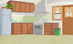 Cartoon kitchen photo