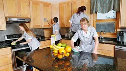 Kitchen cleaning photo