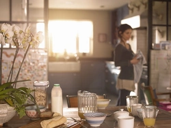 Kitchen in the morning photo