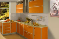 Photo of orange kitchen