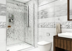 Bathroom Design With Mosaic Gray