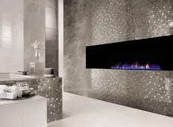 Bathroom design with mosaic gray
