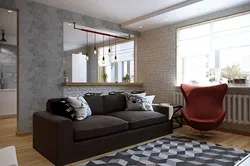 Loft Living Room Design In Khrushchev
