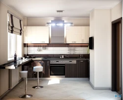 High-tech small kitchen design