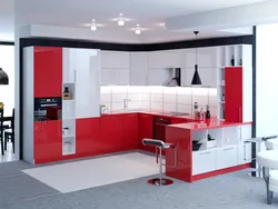 High-tech small kitchen design
