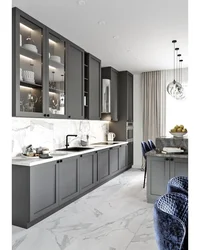 Kitchens in gray design 2023