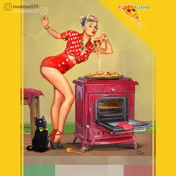 Ошхона дар услуби пин-ап