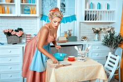 Kitchen in pin up style