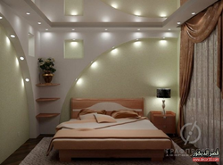 Design of plasterboard walls in the bedroom