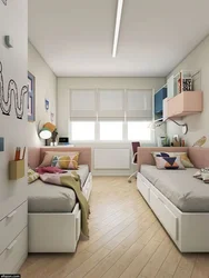Rectangular Bedroom Design For 2 Children