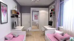 Rectangular Bedroom Design For 2 Children