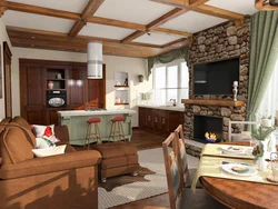 Тарҳи ошхонаи меҳмонхона дар сабки chalet