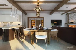 Тарҳи ошхонаи меҳмонхона дар сабки chalet