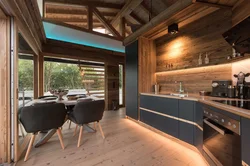 Тарҳи ошхонаи меҳмонхона дар сабки chalet