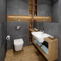 Quraşdırma və qarderob ilə vanna otağı dizaynı