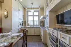 Kitchen design by the window in the studio