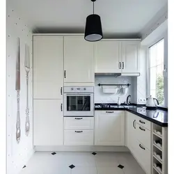 Kitchen design by the window in the studio