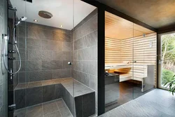 Design of a bathtub with a sauna in the house