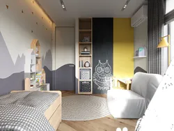 Bedroom 14 sq m design children's