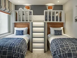Girls bedroom design with two beds