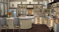Тарҳрезии ошхона дар Sims 4 бе модулҳо